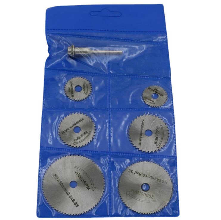 电磨机配件 高速钢切割片 7PC 木头塑料铜铝软金属小锯片3.2mm杆