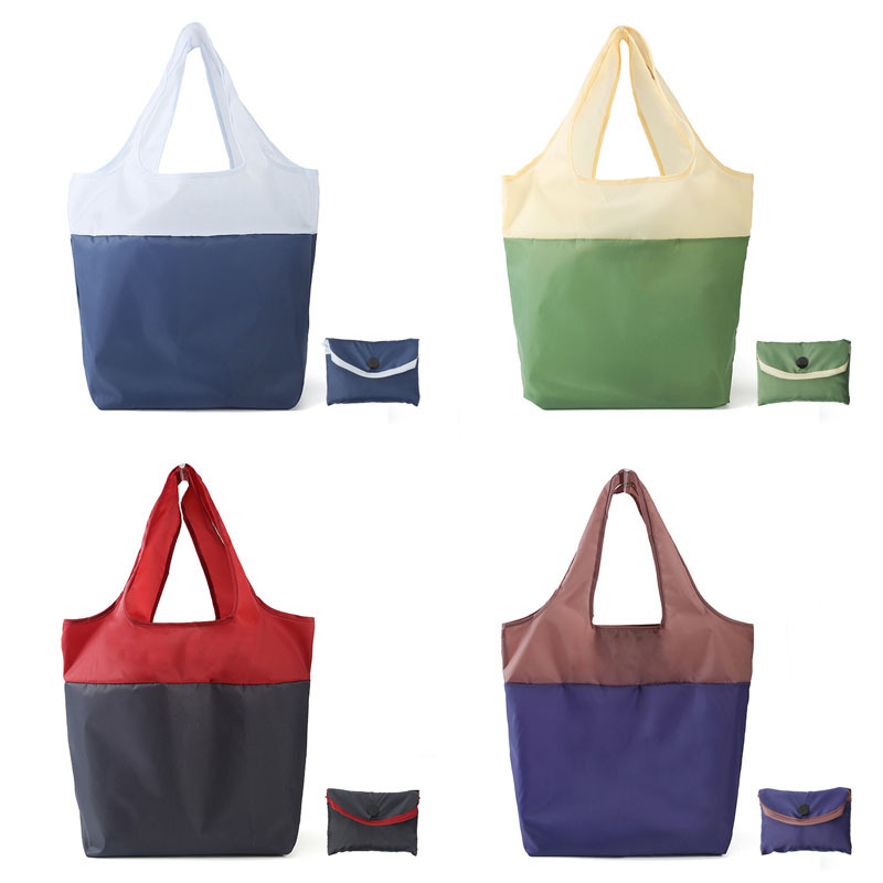 Renewable Polyester Folding Environmentally Friendly Shopping Bag Portable Large Capacity Supermarket Handbag Promotional Gift