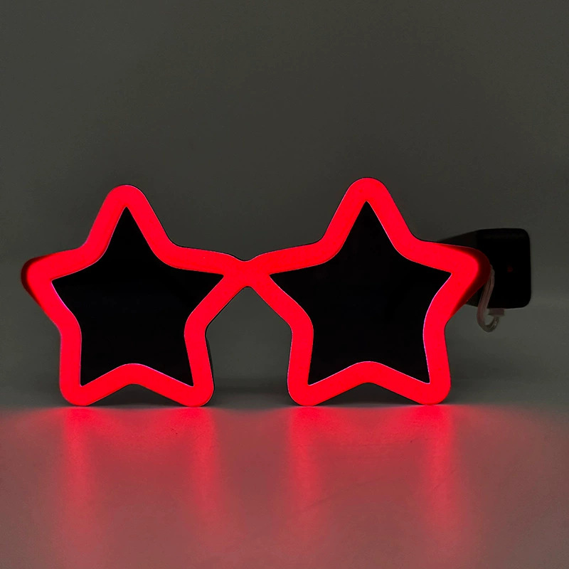 Led gafas luminosas estrellas de fiesta bar bungee festival de música props de animación pentagonal rescate cool