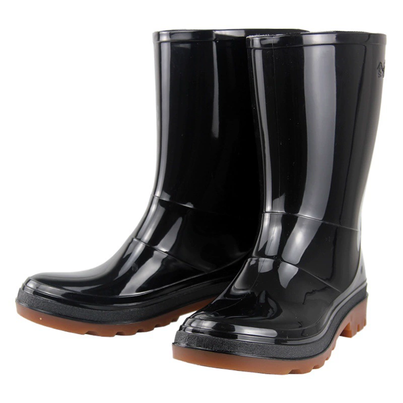 Модная Водная обувь Golden Oak, Мужская водонепроницаемая нескользящая резиновая обувь из ПВХ с подошвой из говядины, износостойкие ботинки для охраны труда, Заводской магазин