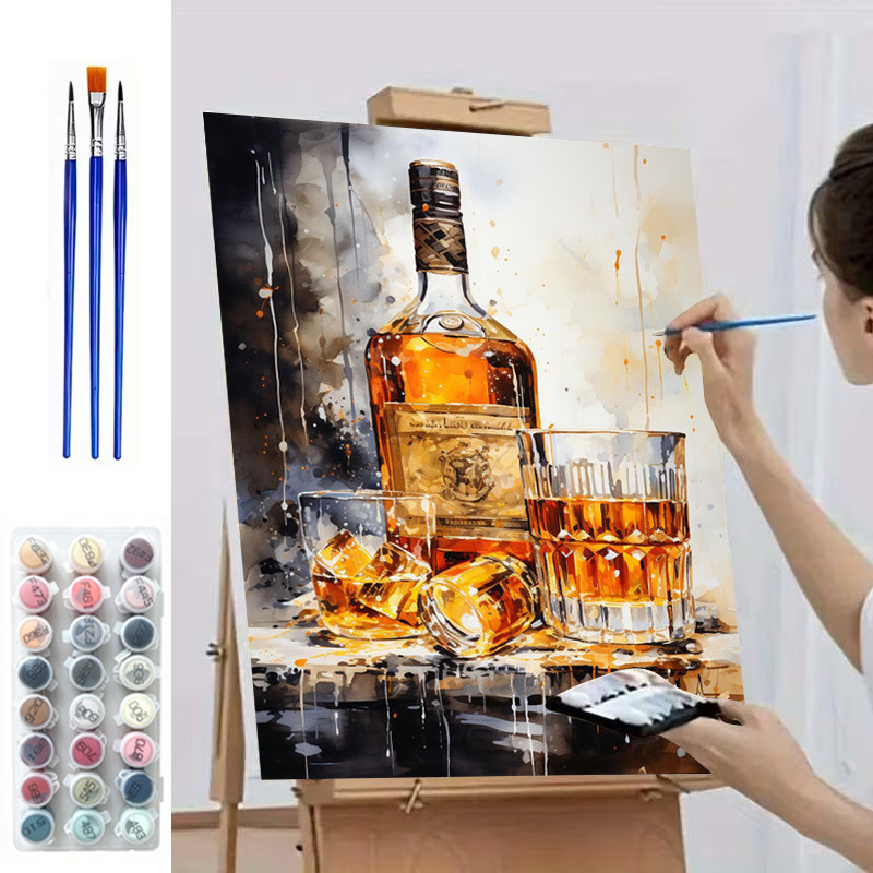 Ozon Miyazaki Jun pintura al óleo digital de verano DIY relleno manual de color curación con combinación de marcos interiores decoración de Sala de estar estilo INSI image 22