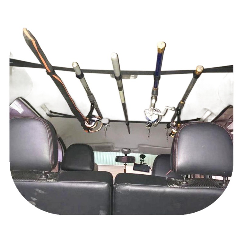 Factory supply adjustable car fishing rod Rack car holder fishing rod strap portable fishing rod car storage rack