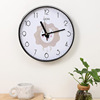 Round quiet sweeping seconds Hanging bell home wall clock living room bedroom wall decoration 12 -inch cartoon 1410