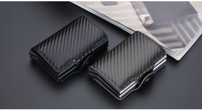Street Occasion Pu Leather Material Plaid Pattern Unisex Plaid Pu Leather Magnetic Buckle Card Holder