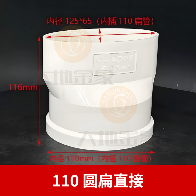 110扁管配件卫生间排水管件PVC马桶移位阳台厨房厕所加厚扁管配件|undefined
