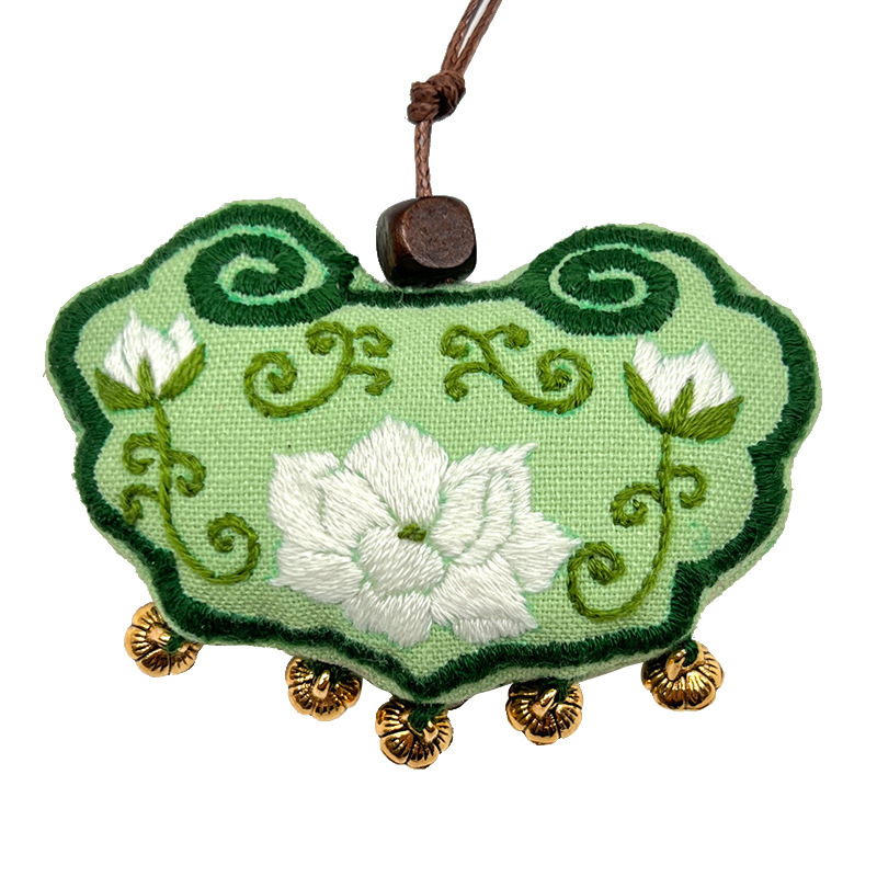 Bordado DIY artesanal creativo bolsas de jazmín colgante bolsas de estilo antiguo bordado Lu para regalo de novia bolsas de mariposa