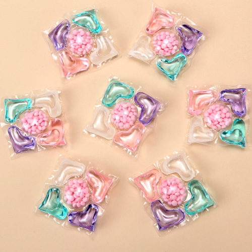 Five-in-one boxed laundry beads, long-lasting fragrance beads, stain-removing and softening concentrated laundry detergent, laundry balls, manufacturer wholesale