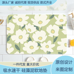 硅藻泥地墊ins風簡約清新浴室防滑腳墊吸水墊子衛生間口速干地毯