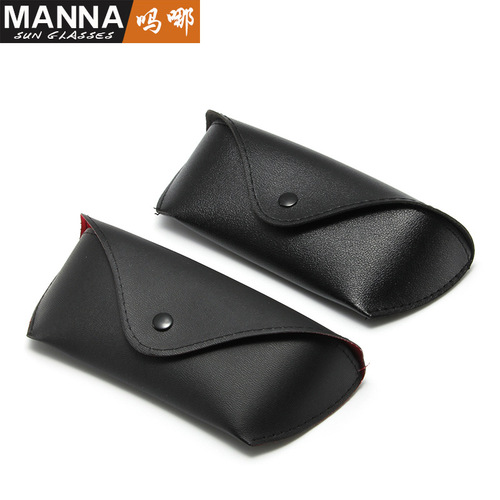 3026 Leather glasses case for sunglasses, Kuroko box sunglasses case, Fashion button box 3025