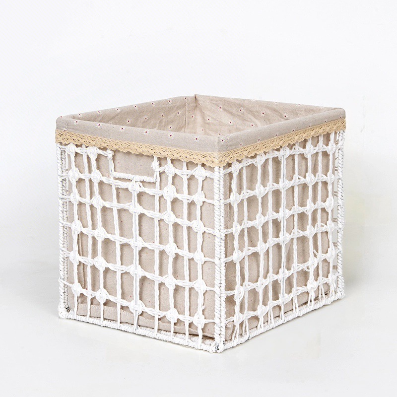 Cesta de almacenamiento de ropa plegable, caja de almacenamiento de juguetes, caja de almacenamiento de gran capacidad, tela de paja imitación, tela de caña imitación