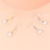 Earrings from pearl, fashionable accessory, wholesale, Korean style, simple and elegant design, fitted