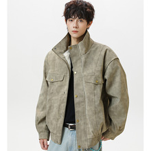 美式复古机车男女冬季潮牌防风防水情侣外套宽松cleanfit加绒棉衣