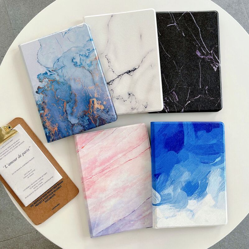 For Apple Air245 flat ipad89 protective case pro11 shell 10.2 inch leather case 10 generation marble figure For Apple Air245 flat ipad89 protective case pro11 shell 10.2 inch leather case 10 generation marble figure