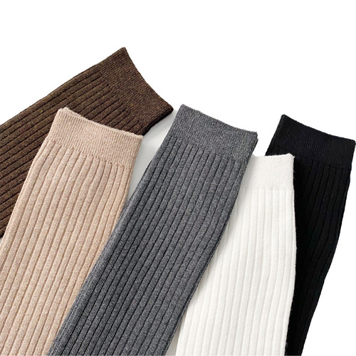 Japanese solid color calf socks, pressure stovepipe socks, striped vertical stripe stockings, autumn and winter JK calf socks, women's high tube