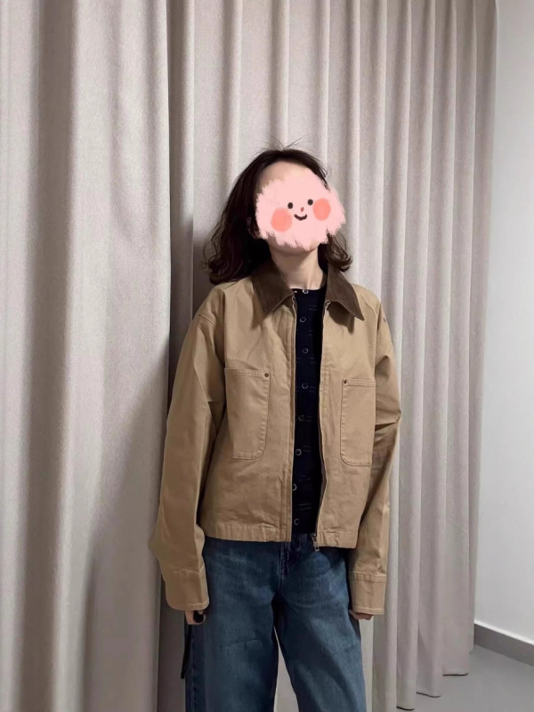 质甄女装休闲拉链短茄克外套翻领时尚百搭夹克25秋季新款479208|undefined