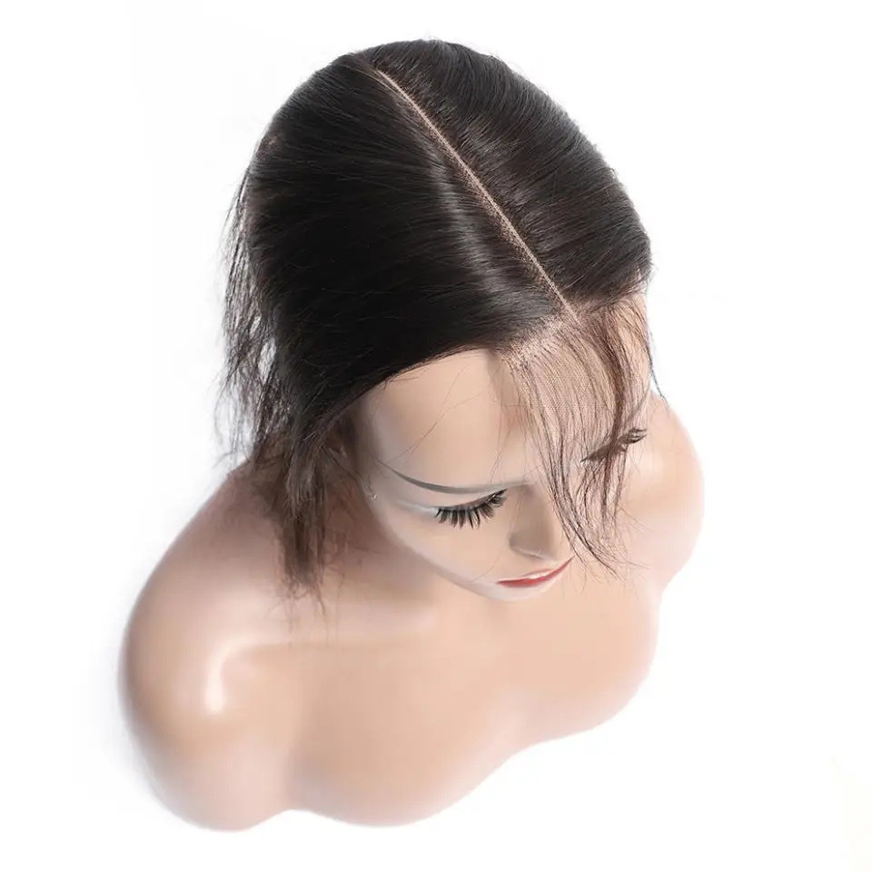 Real Hair Hair Material Women's Casual Simple Style Holiday Weekend Real Hair Long Straight Hair Wigs