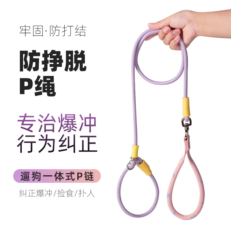 Nueva cuerda para perros de Amazon, correa de mango de algodón, correa para el pecho, cadena para perros, fábrica al por mayor, correa para pasear perros para mascotas