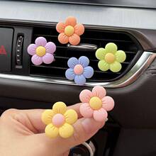汽车出风口香水香薰空调出风口装饰ins泫雅可爱花朵个性车内装饰
