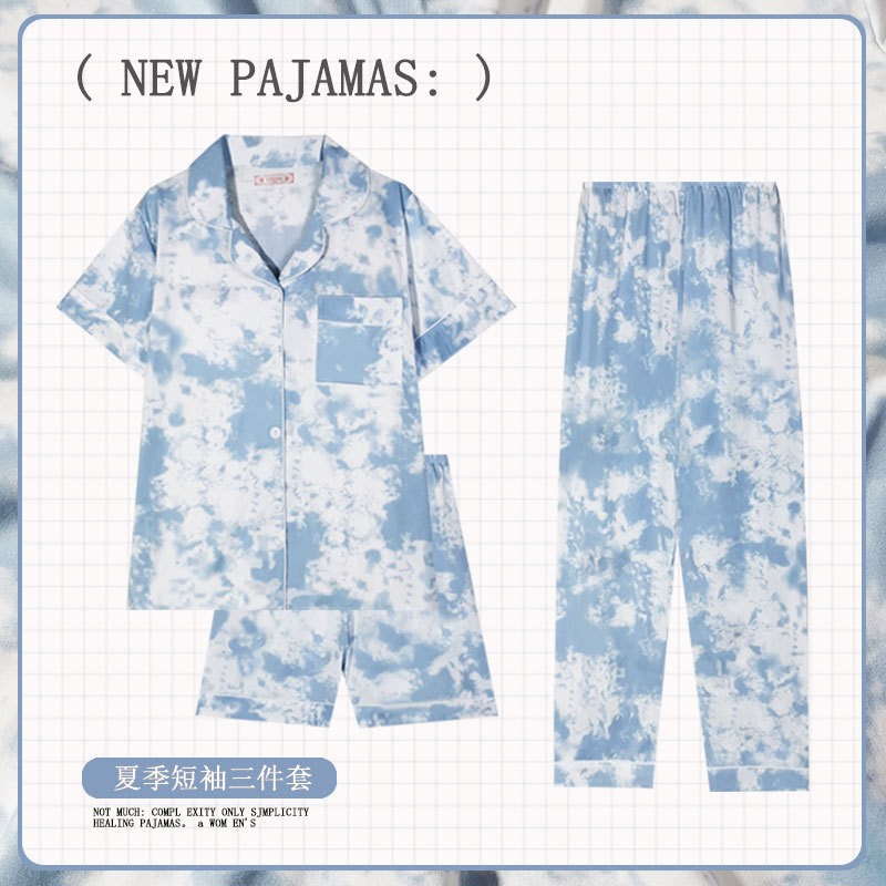 D.M-28 de tres piezas de color azul y blanco