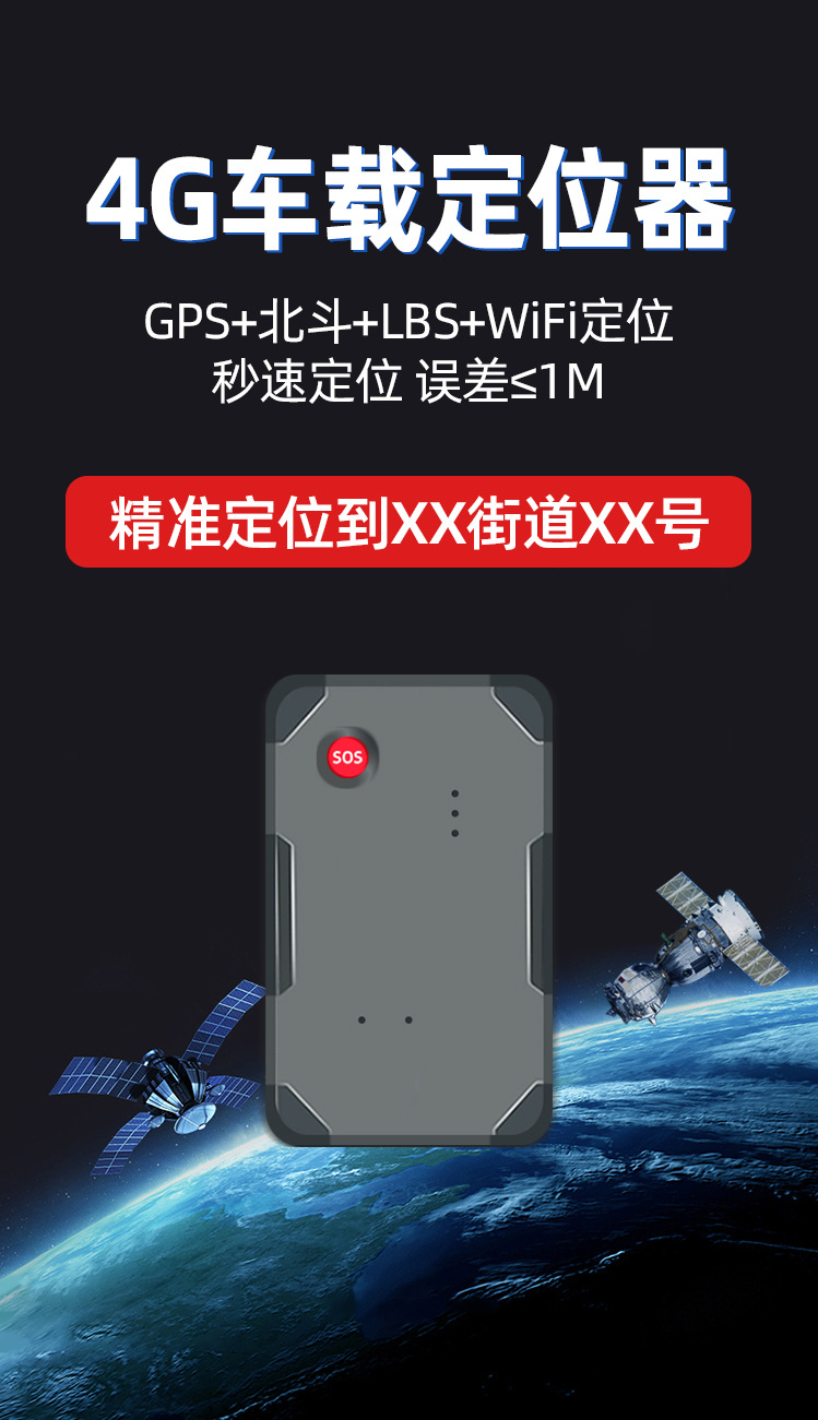 Foreign trade 2G GPS tracker with strong magnet, vehicle-mounted GPS car anti-theft device, no installation required, pet tracking device W08