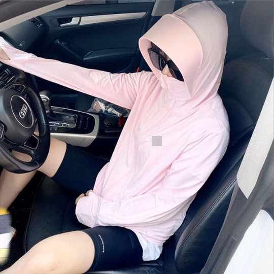 Japanese Rabbit Sun Protection Clothing Women's Summer New Ice Silk Outdoor Clothing Sportswear Sunshade Anti-ultraviolet Breathable Sun Protection Clothing