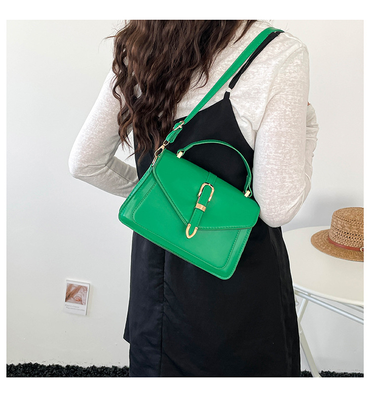 Bolso de hombro cruzado de moda con hebilla para mujer_voghion.com
