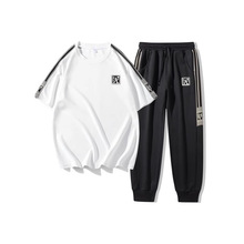 夏季新款男女休闲百搭运动套装潮男青年春秋短袖短裤搭配一套两件