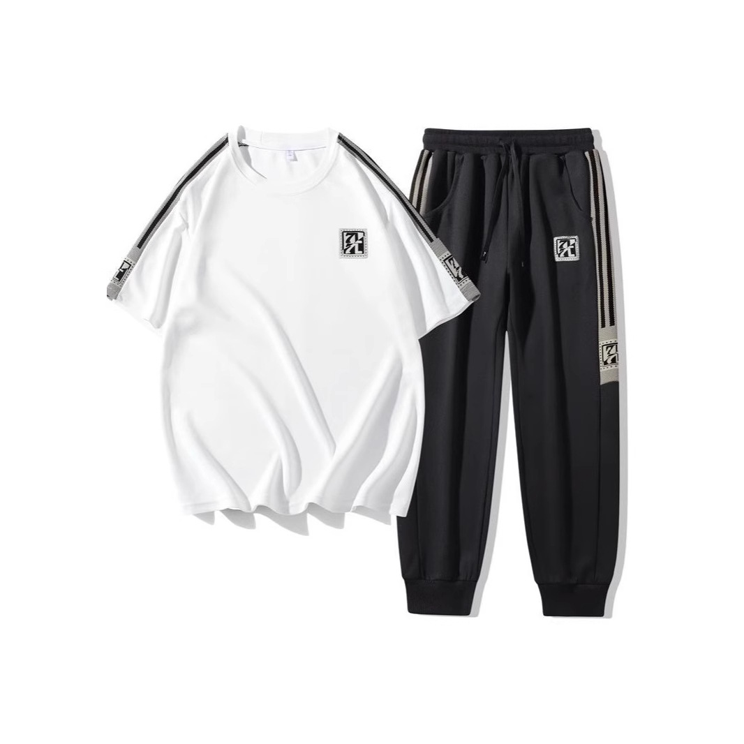 夏季新款男女休闲百搭运动套装潮男青年春秋短袖短裤搭配一套两件