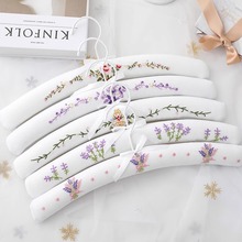 家用衣架无痕挂衣服架子服装店包布防滑衣撑欧式海绵成人布艺衣挂