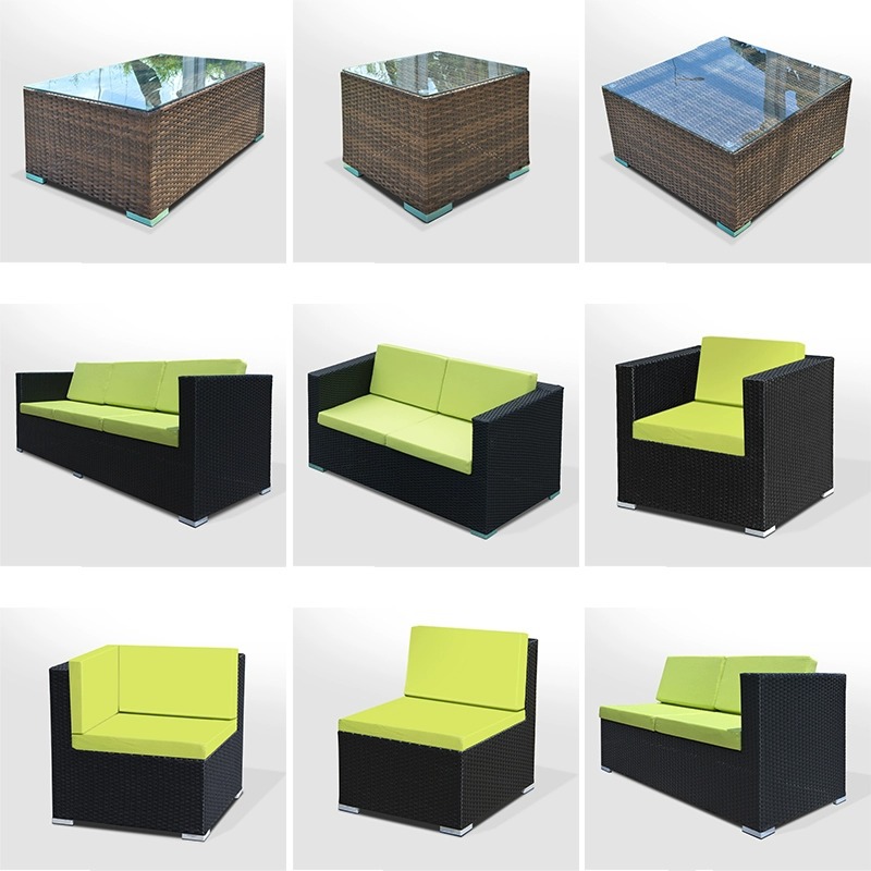 Nórdico de gama alta patio al aire libre cuerda tejida mesa y silla casa pequeña silla combinación patio jardín sillón mesa individual y silla