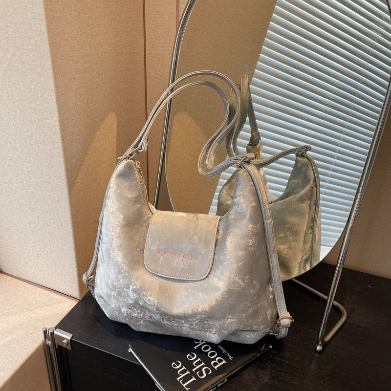 现代简约艾米兔女包新款时尚单肩大容量托特包百搭通勤小众双肩包|undefined