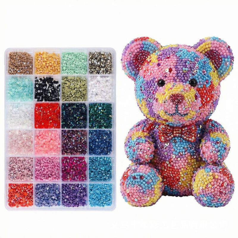 Cross-Border Popular Ab Color Resin Candy Flat-Back Rhinestones Mixed Colors DIY Phone Case Clothing Nail Art Rhinestone Accessories