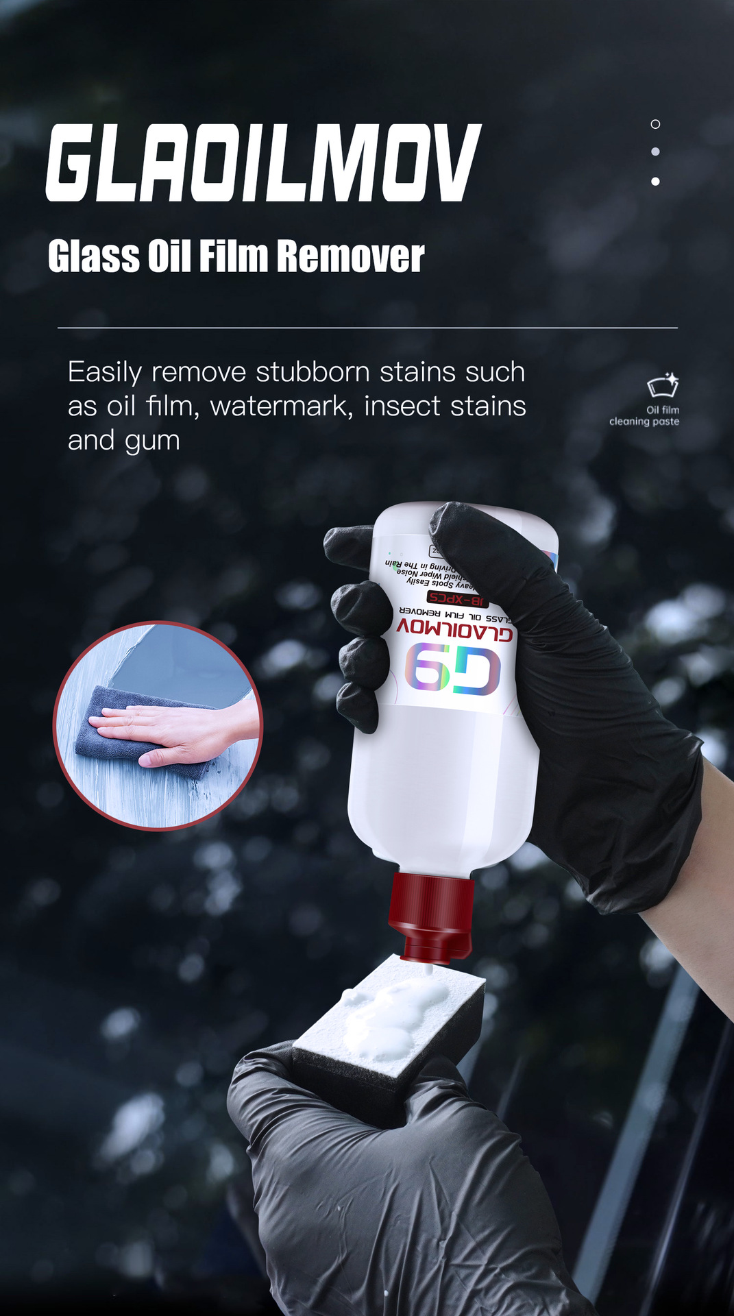 Jb-Xpcs G9 Car Windshield Rearview Mirror Side Window Glass Cleaning Oil Film Remover Car Window