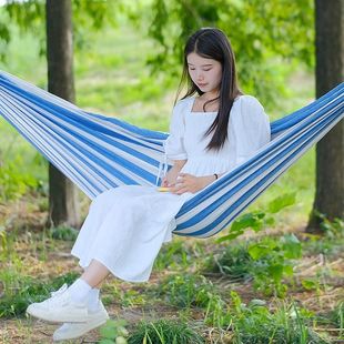 Foreign Trade Hammock Outdoor Leisure Hammock Single Double Thickened Canvas Children's Dormitory Dormitory Camping Roga