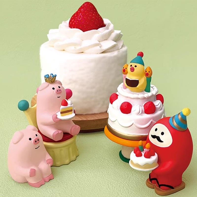 誕生日ケーキデコレーション小さな装飾品和風猫 ZAKKA 記念日ギフトトレンディな DIY ブラインドボックス樹脂工芸品|undefined