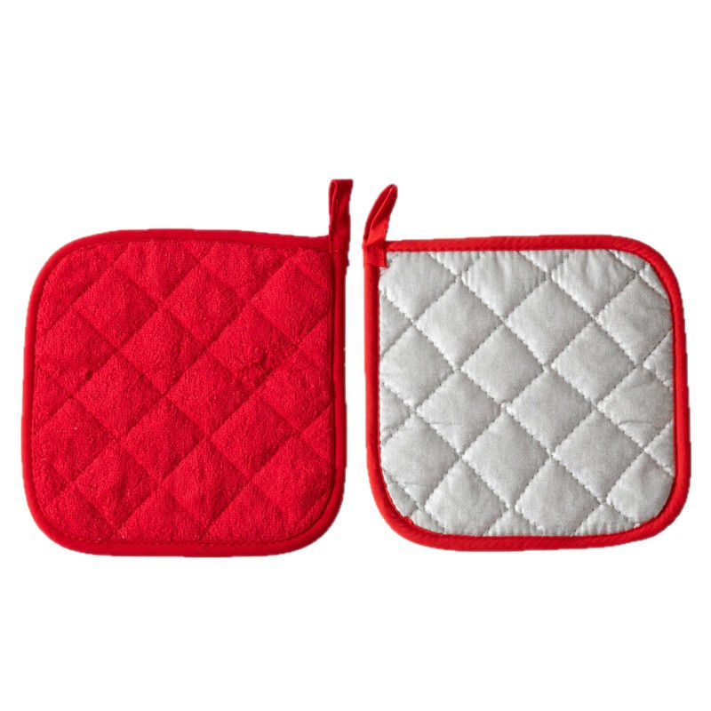 Fábrica de toalla de algodón gruesa almohadilla de aislamiento térmico resistente al quemado almohadilla de comedor de algodón multicolor colgante almohadilla de aislamiento térmico al por mayor image 6