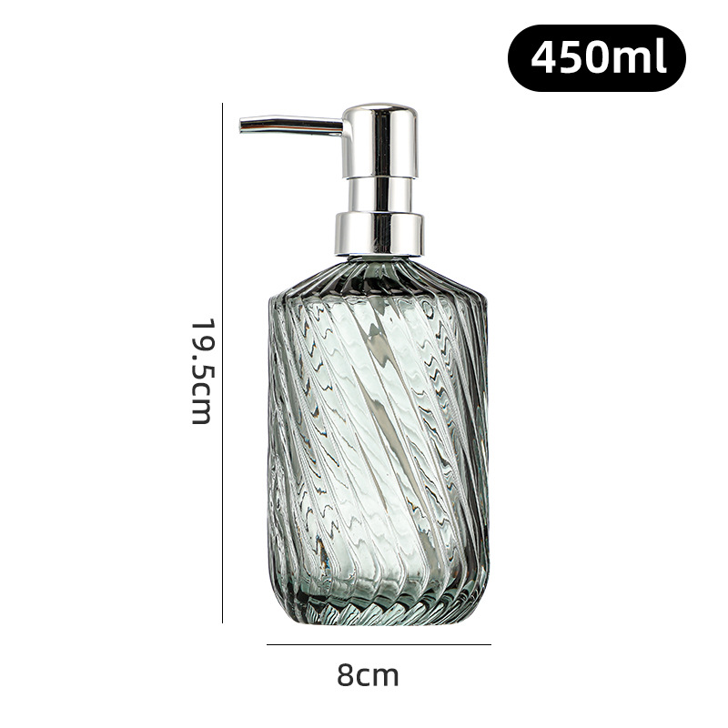 450ml; Twill Azul + cabeza de bomba plateada