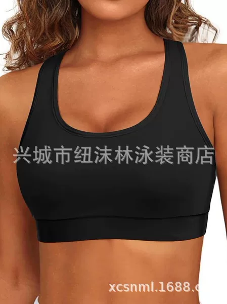 Amazon Cross-Border Exclusive Supply of Women's Full Coverage Bikini Push-Up Swimsuit Tops, Sports Bra Swimsuit Tops