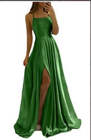Amazon vestido de dama de honor europeo y americano vestido largo adelgazamiento fuera del hombro novias bola vestido formal simple sexy Split