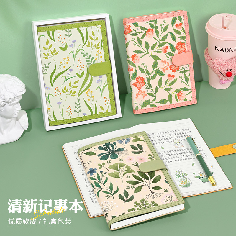 手元帳 A5 高価値日記帳 小さな新鮮な花柄手元帳 女子ノート 学生 箱入り 在庫あり