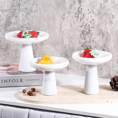 Modern simple marble fruit plate party wedding party desktop dried fruit melon seeds snack storage display plate