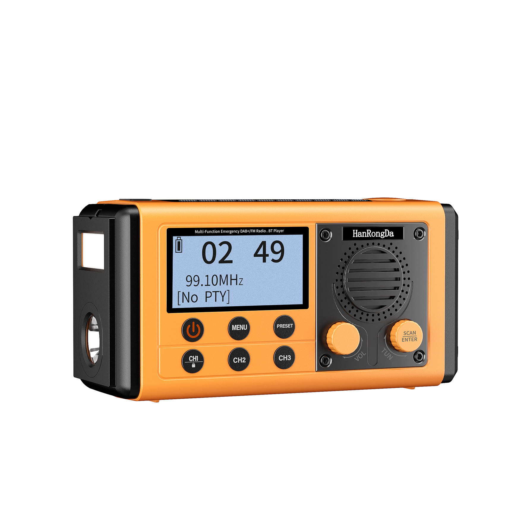 Exportación transfronteriza Radio DAB multifunción de gran capacidad carga manual energía solar energía iluminación de emergencia Bluetooth