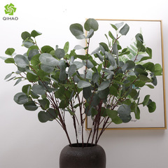 仿真綠植蘋果葉室內裝飾尤加利葉婚慶裝飾人造葉子金錢葉假花批發