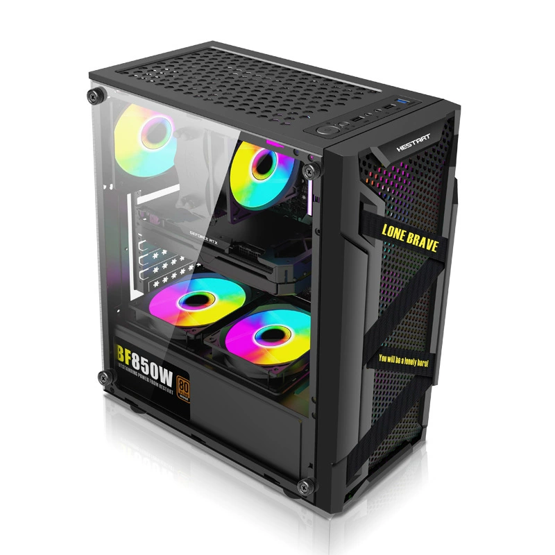 Корпус игрового ПК Lonely Brave MINI, с tempered glass боковой, поддержка ATX/MATX, алюминиевый сплав