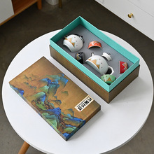 千里江山德化茶具套装整套全套家用茶壶陶瓷礼品伴手礼高档随手礼