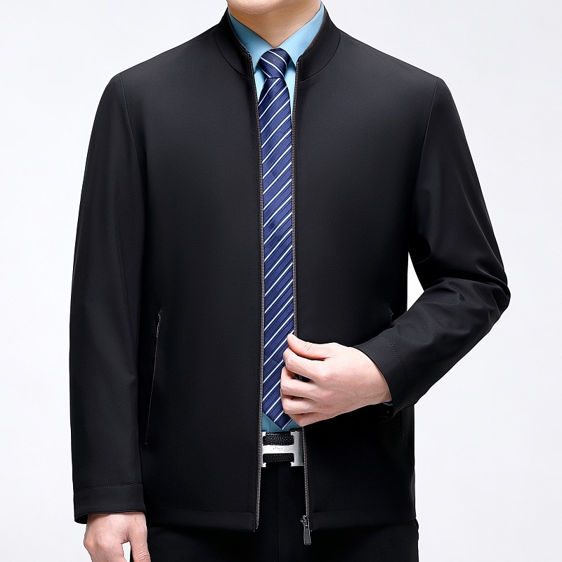 Black stand-up collar