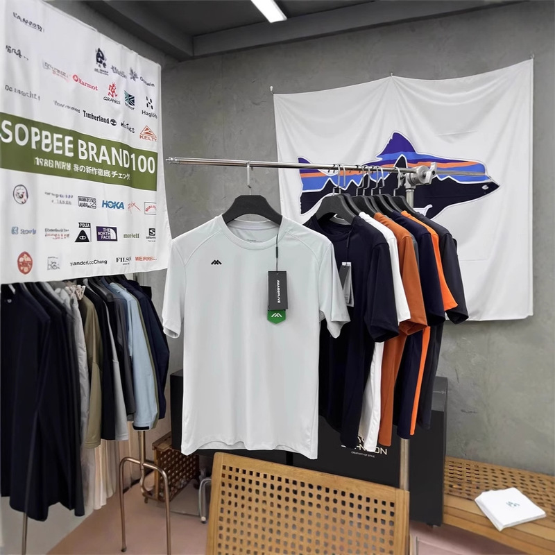 Summer Men's Breathable Elastic Quick-Drying Sports Multi-Color Short-Sleeved Fashion Simple Moisture-Wicking Casual Round Neck T-Shirt