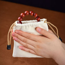 鹿皮文玩盘珠袋麂皮首饰收纳袋子佛珠手串星月核桃抛光包浆通用