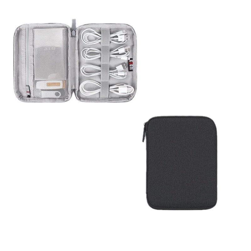 BUBM bolsa de almacenamiento digital bolsa de almacenamiento de cable de datos bolsa de viaje Banco DE LA Energía U disco auriculares multi-red de doble capa bolsa de almacenamiento