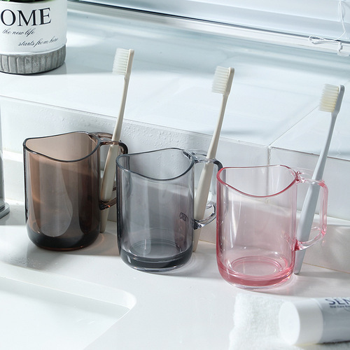 家用漱口杯创意情侣卫生间塑料透明杯简约时尚亚克力刷牙漱口杯